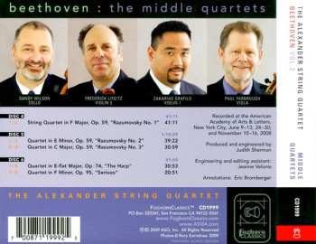 3CD Ludwig van Beethoven: The Middle Quartets Vol 2