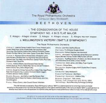 CD Ludwig van Beethoven: Symphony No. 4 In B Flat Major Opus 60 / The Consecration Of The House Opus 124 / Wellington's Victory  'Battle' Symphony Opus 91