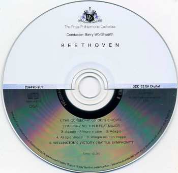 CD Ludwig van Beethoven: Symphony No. 4 In B Flat Major Opus 60 / The Consecration Of The House Opus 124 / Wellington's Victory  'Battle' Symphony Opus 91