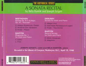 CD Béla Bartók: A Sonata Recital By Béla Bartók & Joseph Szigeti