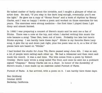 CD Ben Goldberg Quintet: The Door, The Hat, The Chair, The Fact