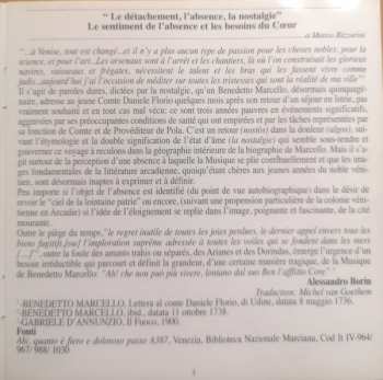CD Benedetto Marcello: Lo Specchio Della Nostalgia Duetti Cantate Per Voci E Stromenti