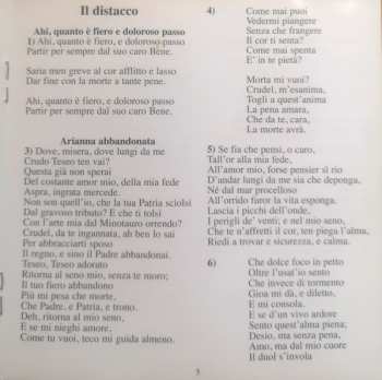 CD Benedetto Marcello: Lo Specchio Della Nostalgia Duetti Cantate Per Voci E Stromenti