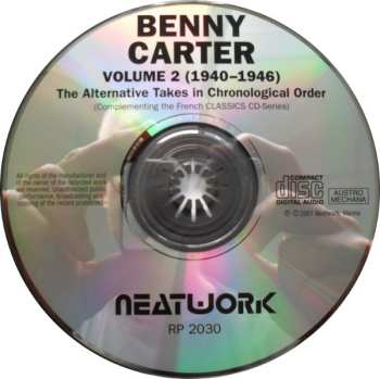 CD Benny Carter: The Alternative Takes In Chronological Order Volume 2 (1940 - 1946)