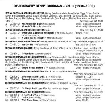 CD Benny Goodman: Volume 3 1938-1939 (The Alternative Takes In Chronological Order)