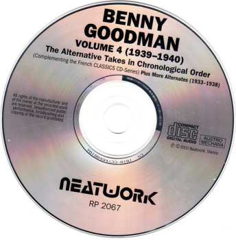 CD Benny Goodman: Volume 4 1939-1940 (The Alternative Takes In Chronological Order) LTD