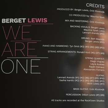 CD Berget Lewis: We Are One
