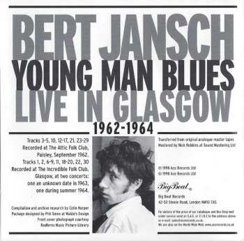 CD Bert Jansch: Young Man Blues - Live In Glasgow 1962 - 1964