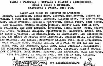 CD Bérurier Noir: Concerto Pour Détraqués