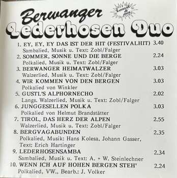 CD Berwanger Lederhosen Duo: Tirol, Das Herz Der Alpen