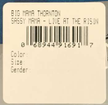 LP Big Mama Thornton: Sassy Mama: Live At The Rising Sun Celebrity Jazz Club