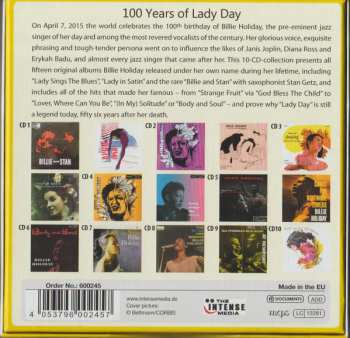 10CD/Zestaw pudełkowy Billie Holiday: 100 Years Of Lady Day