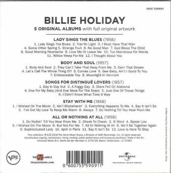 5CD/Zestaw pudełkowy Billie Holiday: 5 Original Albums