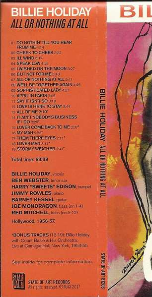 CD Billie Holiday: All Or Nothing At All LTD