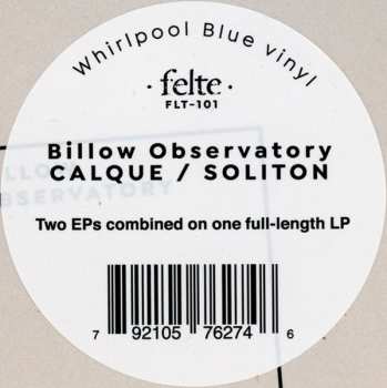 LP Billow Observatory: Calque / Soliton CLR | LTD