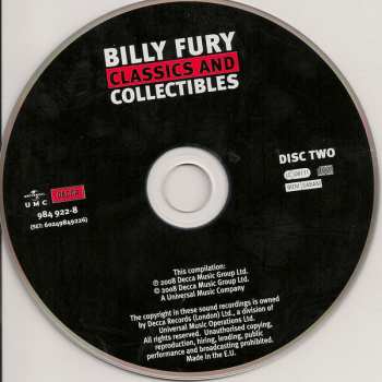 2CD Billy Fury: Classics And Collectibles