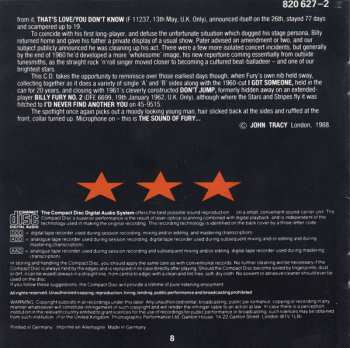 CD Billy Fury: The Sound Of Fury + 10