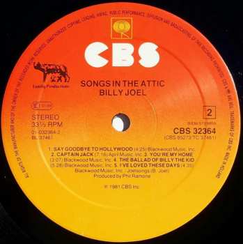 LP Billy Joel: Songs In The Attic