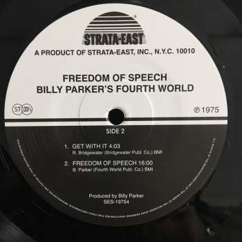LP Billy Parker's Fourth World: Freedom Of Speech LTD