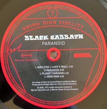 LP Black Sabbath: Paranoid LTD