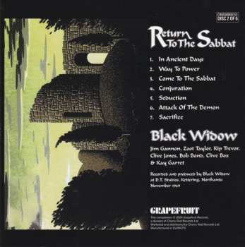 6CD/Zestaw pudełkowy Black Widow: Sabbat Days (The Complete Anthology 1969-1972)