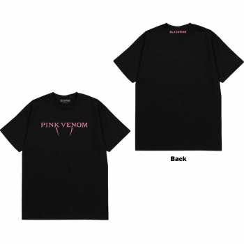 Merch BLACKPINK: Blackpink Unisex T-shirt: Pink Venom Logo (back Print) (small) S