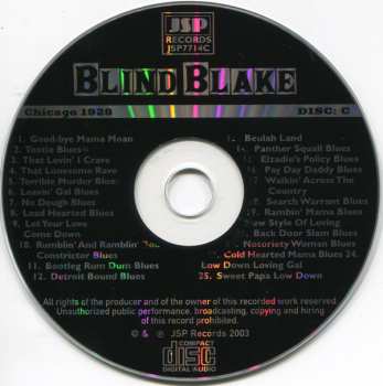 5CD/Zestaw pudełkowy Blind Blake: All The Published Sides