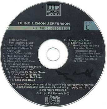 4CD/Zestaw pudełkowy Blind Lemon Jefferson: The Complete 94 Classic Sides Remastered