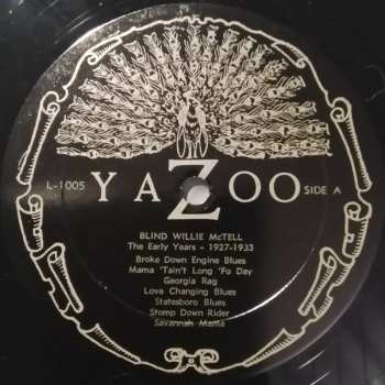 LP Blind Willie McTell: The Early Years - 1927-1933