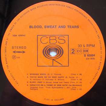 LP Blood, Sweat And Tears: Blood, Sweat And Tears