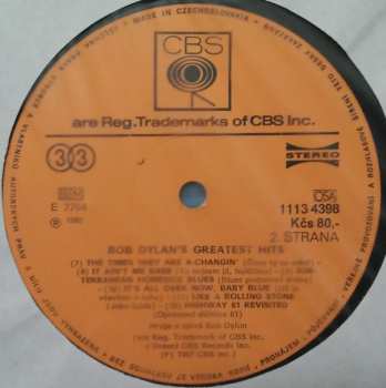 LP Bob Dylan: Bob Dylan's Greatest Hits