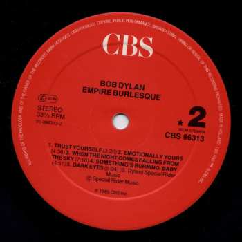 LP Bob Dylan: Empire Burlesque