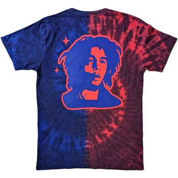 Merch Bob Marley & The Wailers: Bob Marley Unisex T-shirt: Trippy Text (red & Blue) (back Print & Wash Collection) (small) S