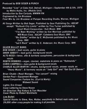 2LP Bob Seger And The Silver Bullet Band: 'Live' Bullet