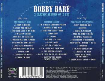 2CD Bobby Bare: The Travelin' Bare / Constant Sorrow / The Streets Of Baltimore