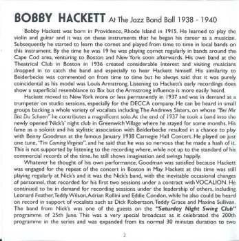 CD Bobby Hackett And His Orchestra: At The Jazz Band Ball 1938-1940