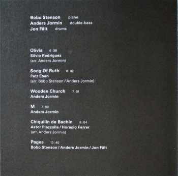 CD Bobo Stenson Trio: Cantando