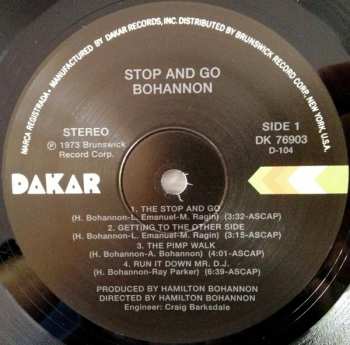 LP Hamilton Bohannon: Stop & Go