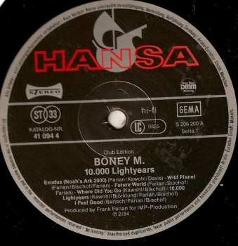 LP Boney M.: 10.000 Lightyears