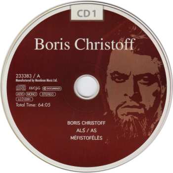 10CD/Zestaw pudełkowy Boris Christoff: Teufel, Mönch And Zar
