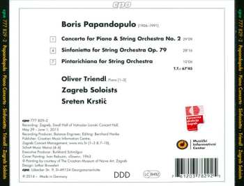 CD Oliver Triendl: Piano Concerto No. 2 • Sinfonietta op. 79 • Pintarichiana