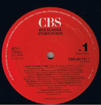 LP Boz Scaggs: Other Roads