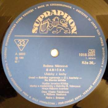 2LP Božena Němcová: Babička - Ukázka Z Knihy (2xLP)