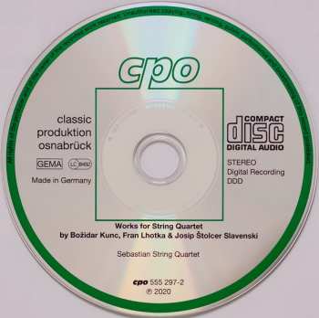 CD Fran Lhotka: String Quartets