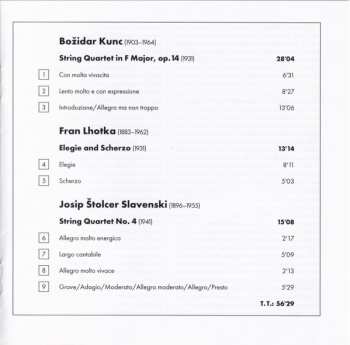 CD Fran Lhotka: String Quartets