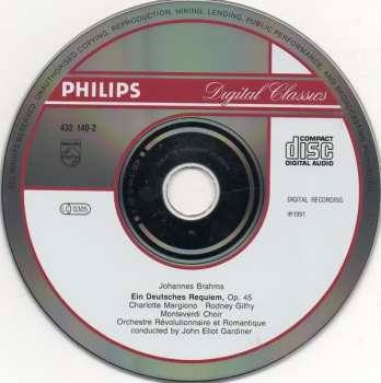 CD Johannes Brahms: Ein Deutsches Requiem