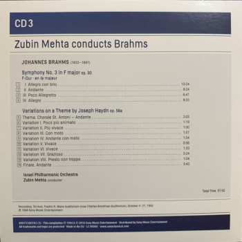 4CD/Zestaw pudełkowy Johannes Brahms: Zubin Mehta Conducts Brahms (Symphonies Nos. 1-4 • Tragic Overture • Haydn Variations)