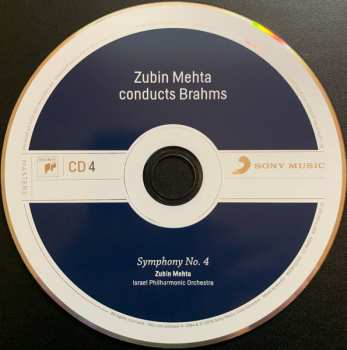 4CD/Zestaw pudełkowy Johannes Brahms: Zubin Mehta Conducts Brahms (Symphonies Nos. 1-4 • Tragic Overture • Haydn Variations)