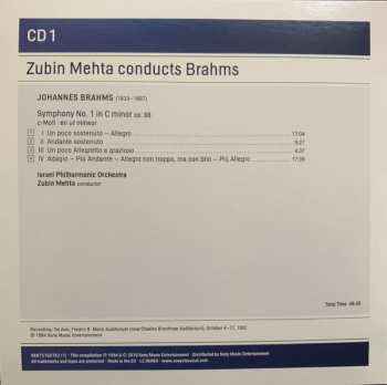 4CD/Zestaw pudełkowy Johannes Brahms: Zubin Mehta Conducts Brahms (Symphonies Nos. 1-4 • Tragic Overture • Haydn Variations)