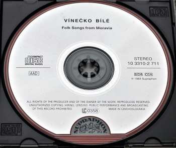 CD Břeclavan: Vínečko Bílé (Folk Songs From Moravia - Písničky Fanoša Mikuleckého)